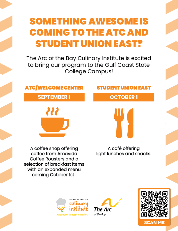 The Arc of the Bay Culinary Institute to Open Coffee and Cafe on Gulf Coast State College Campus